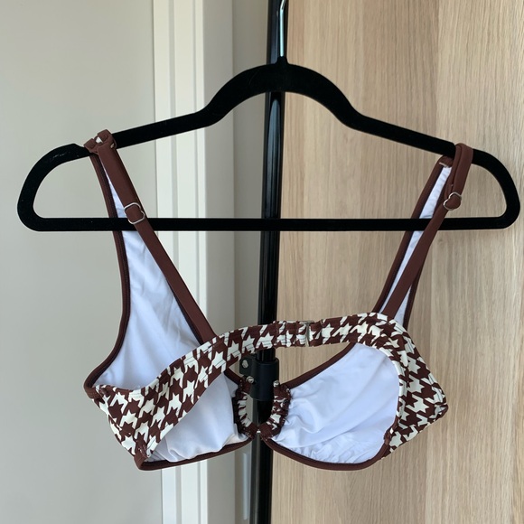 NWT Brown and White Houndstooth Bikini - Picture 4 of 9